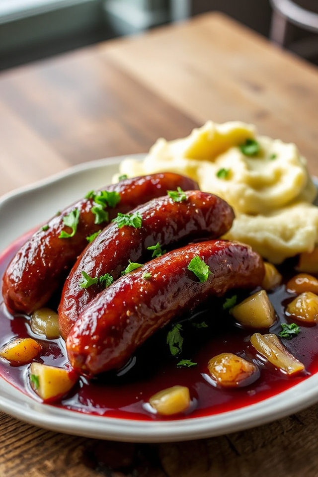braised venison sausages recipe