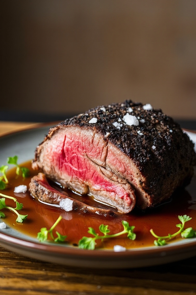 coffee crusted venison delight