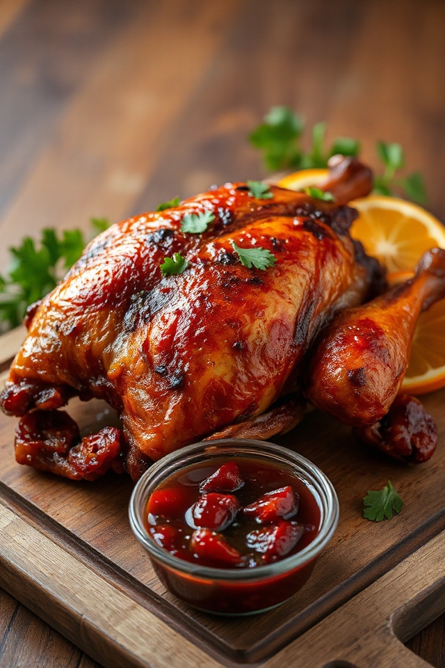 crispy duck with flavorful rub