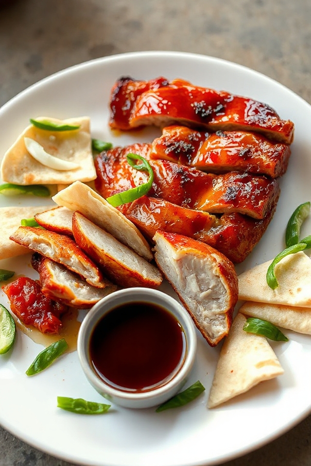 crispy duck with pancakes