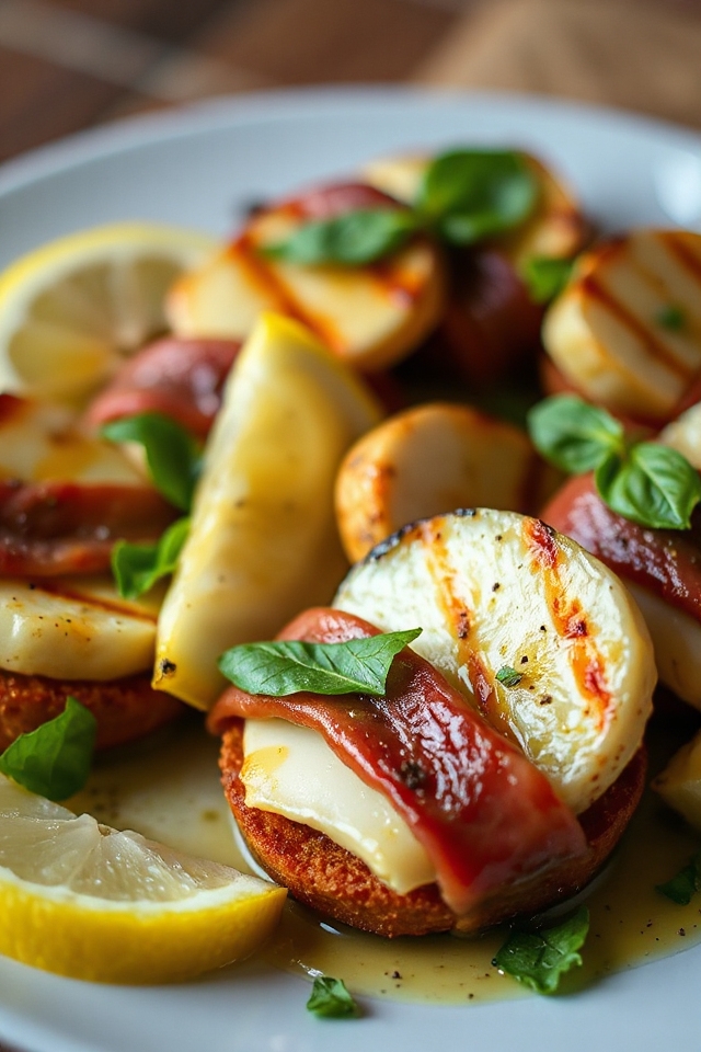 halloumi with smoked venison