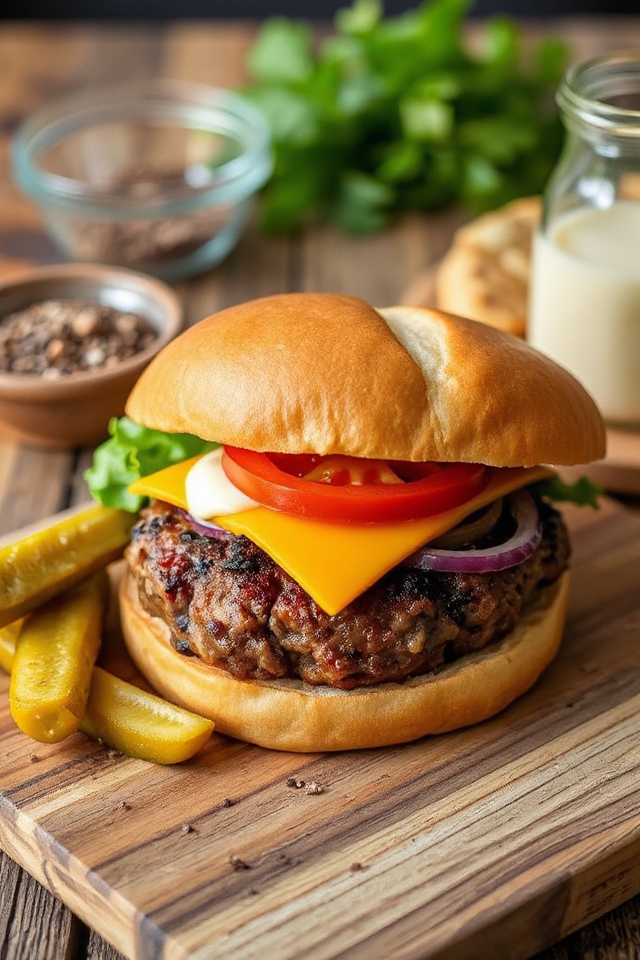 juicy bison burger patties