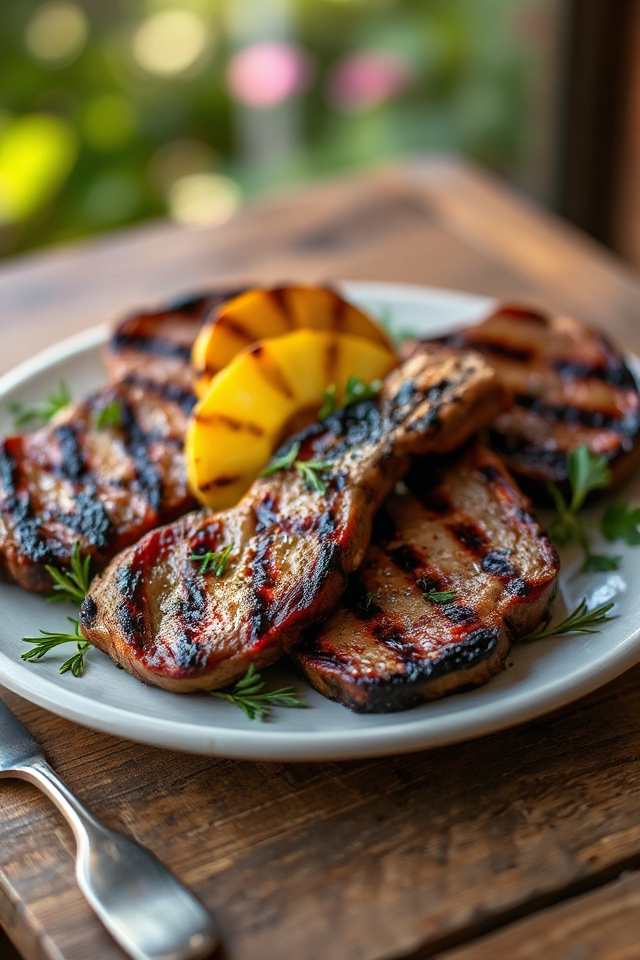 marinated and grilled venison