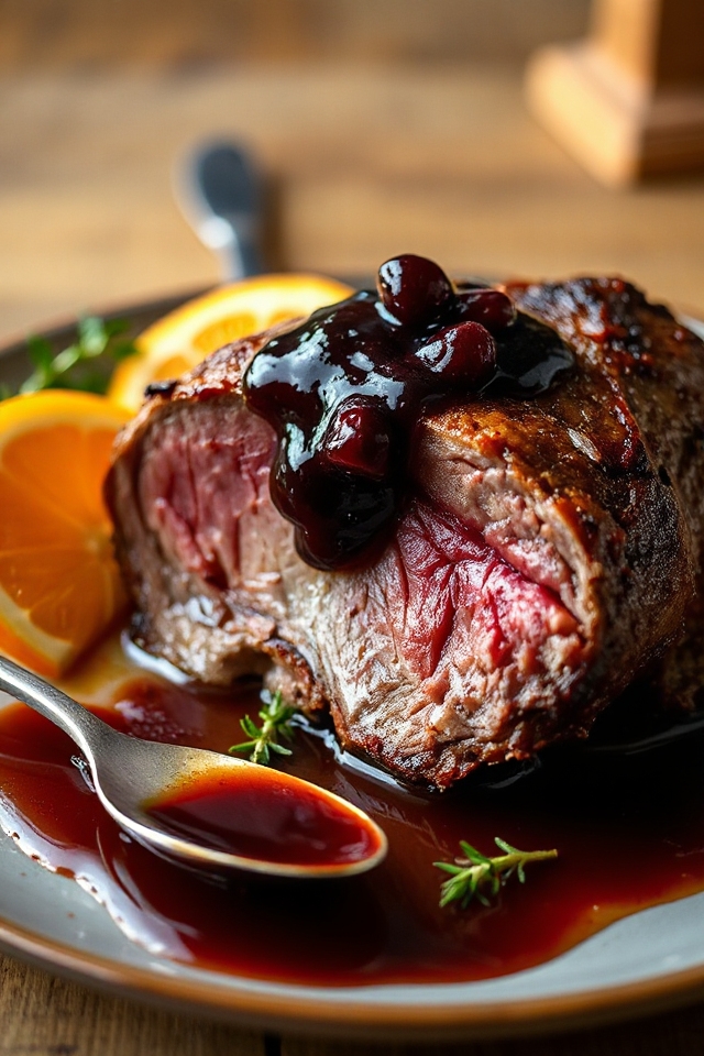 roast venison with gravy