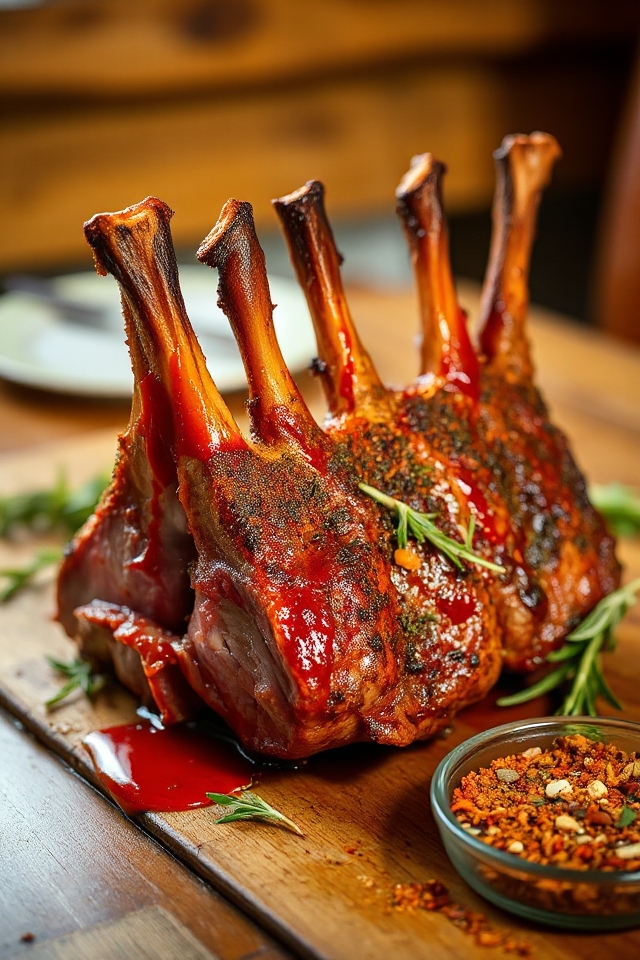 roasted rack of venison