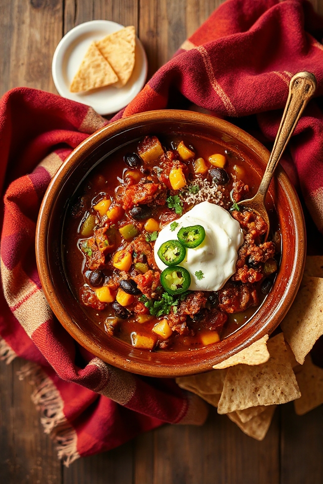 savory ground venison chili