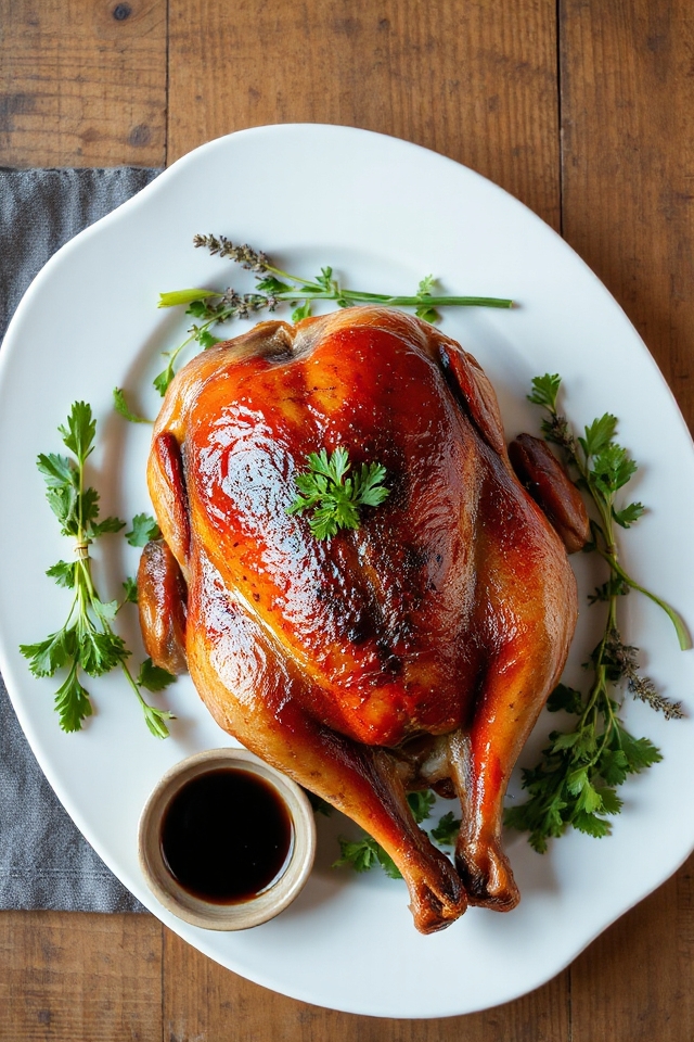succulent roasted duck preparation