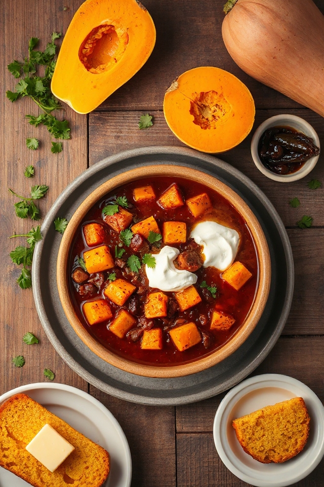 venison chili with butternut