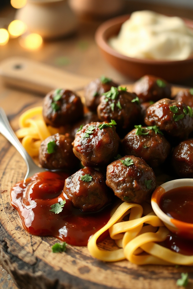 venison meatballs with sauce