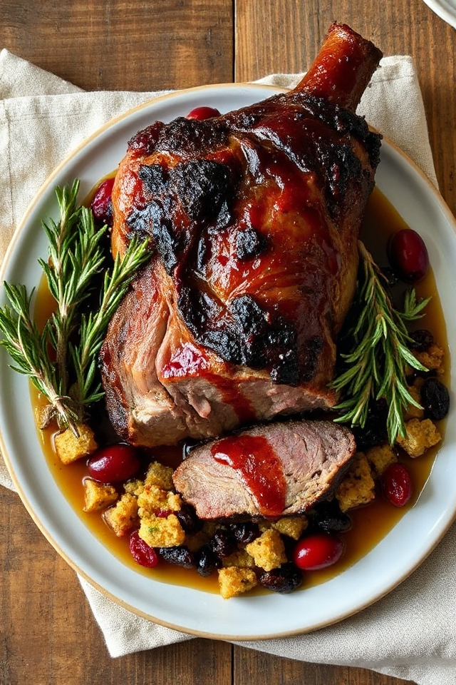 venison roast with stuffing