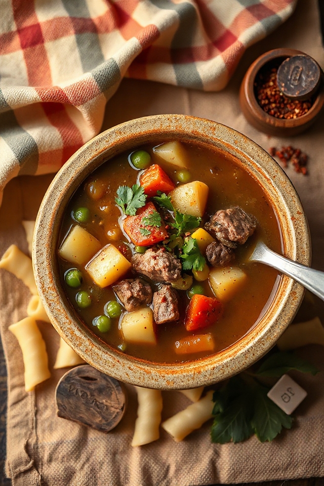 venison soup in crockpot