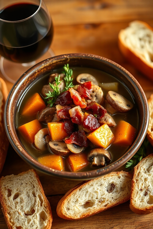 venison stew with bacon