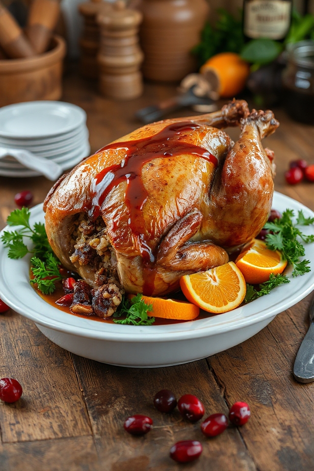 wild duck with pecan stuffing