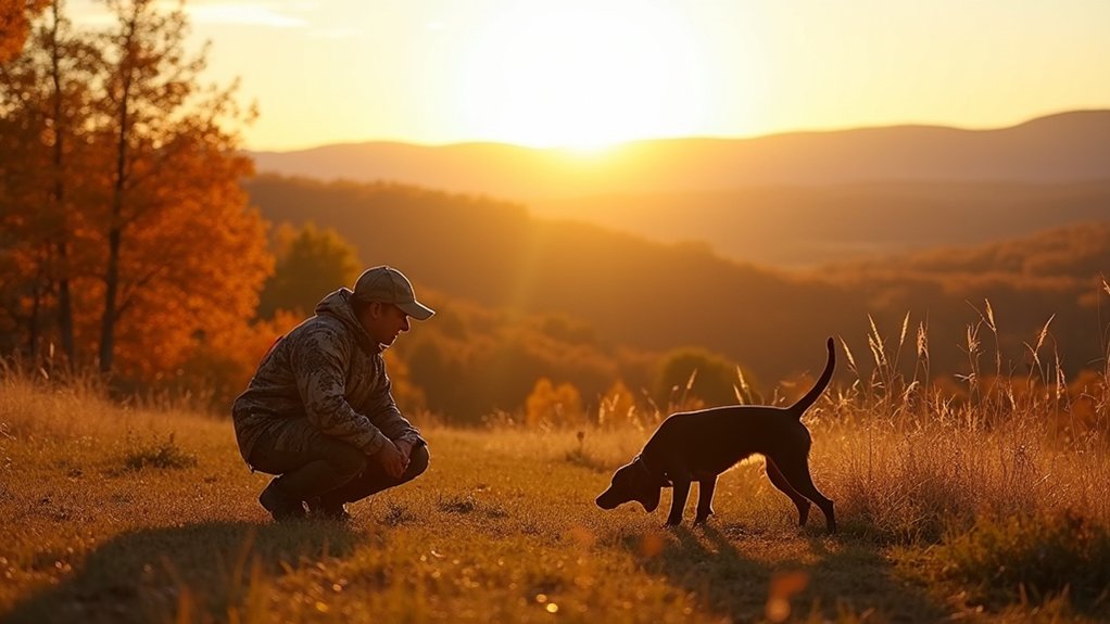 bird hunting in fields
